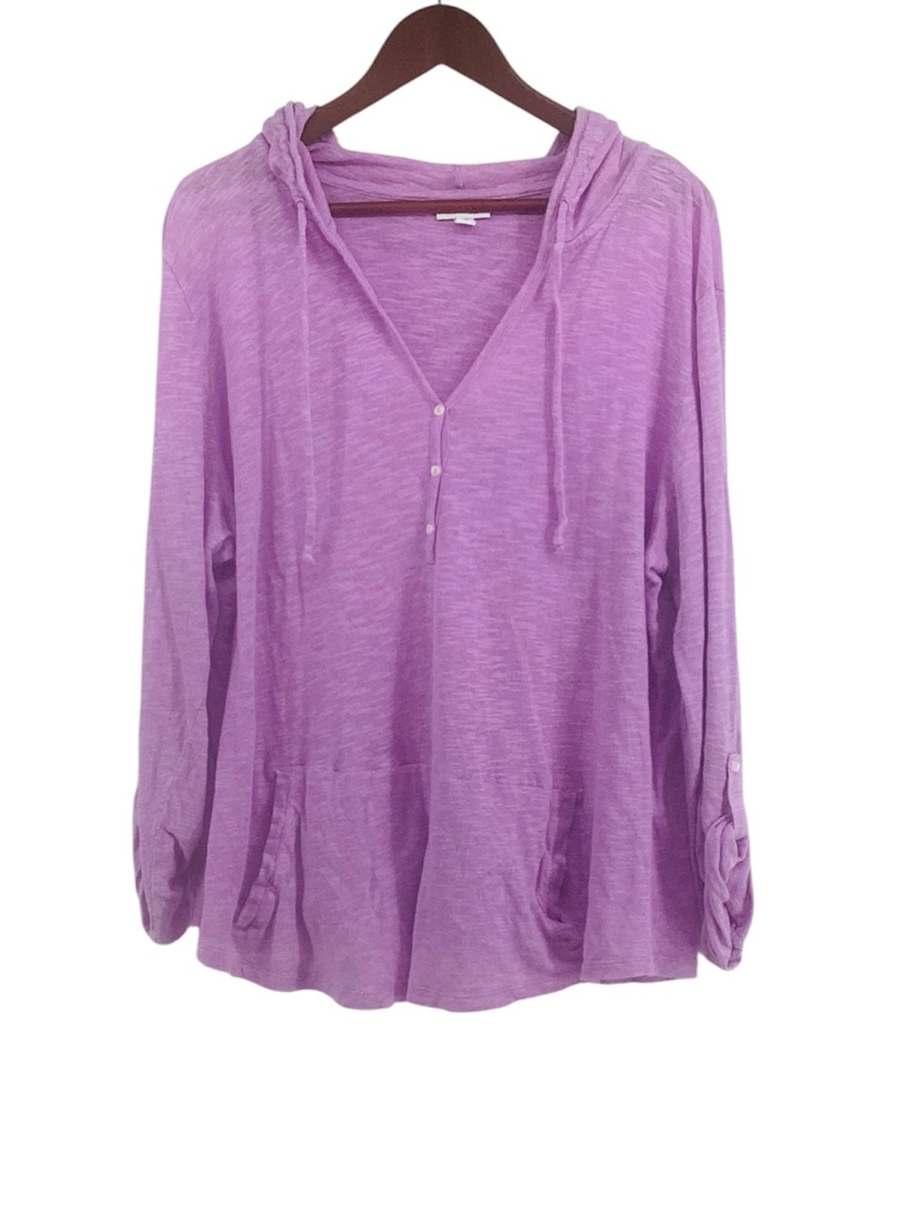 🐵 J. Jill Henley Hoodie Casual Pullover, Size XL